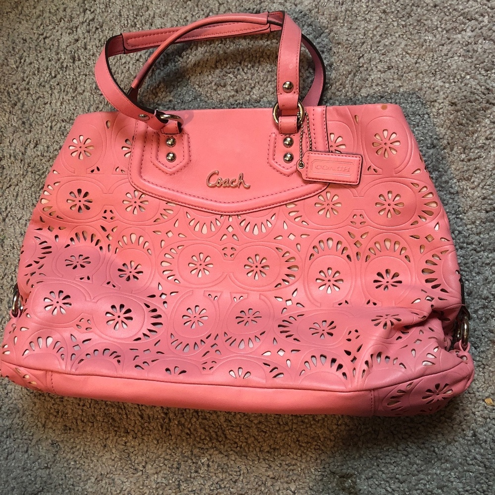 Pink coach purse